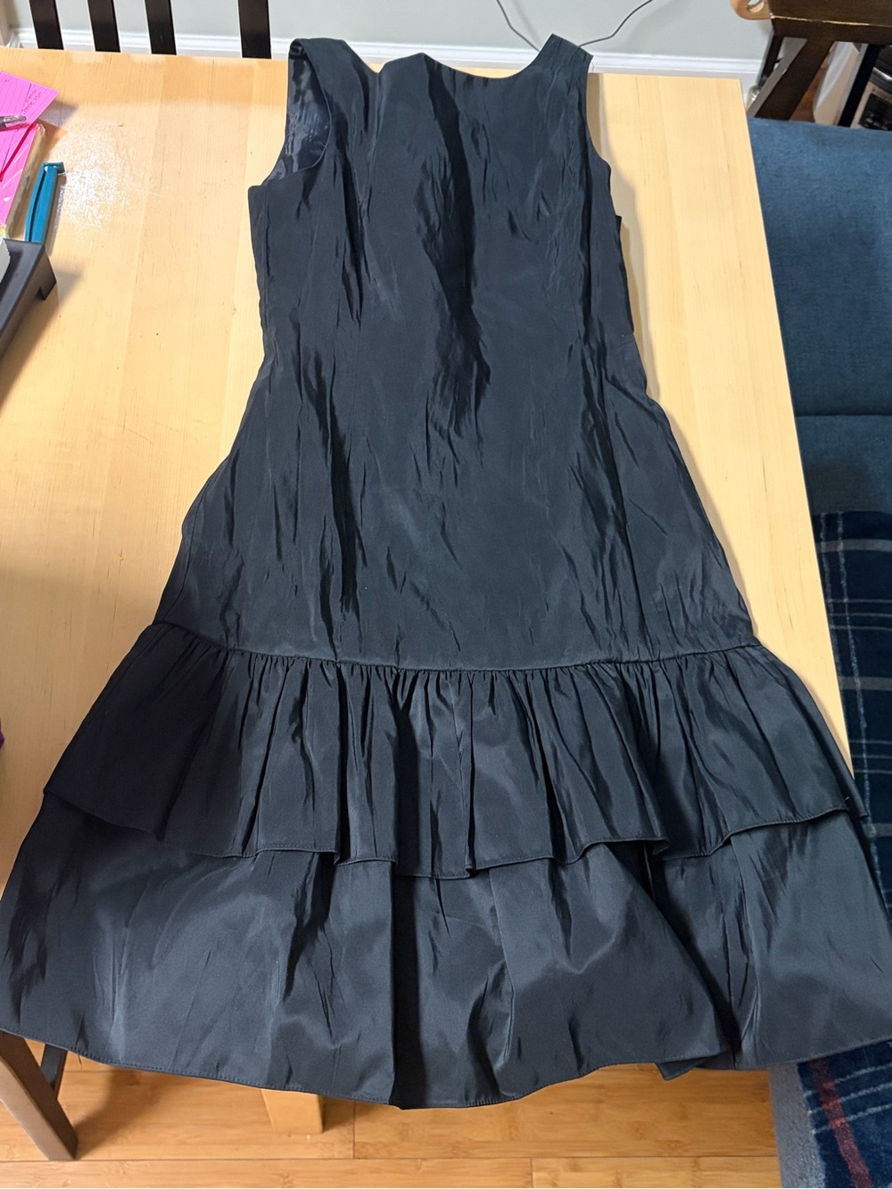 Isaac Mizrahi (For Target) Black Sleeveless Ruffle Hem Dress